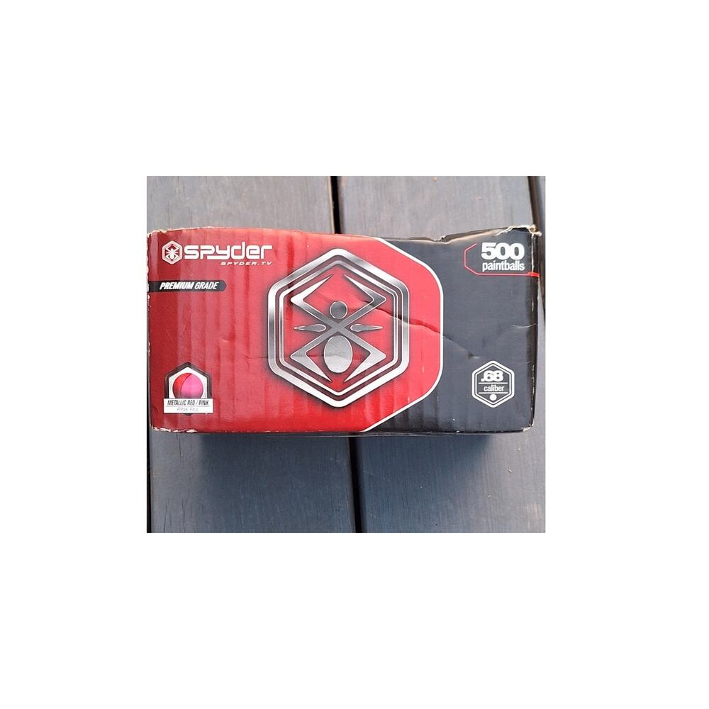 Spyder Premium Grade Metallic Red/Pink Shell & Pink Fill .68 Paintball Open Box